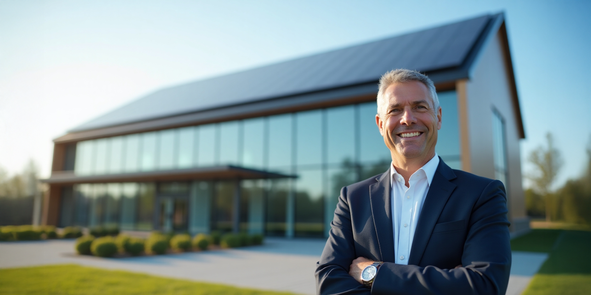 nstallation einer Photovoltaikanlage für gewerbliche Nutzung auf dem Dach eines Firmengebäudes zur nachhaltigen Stromerzeugung und Senkung der Energiekosten